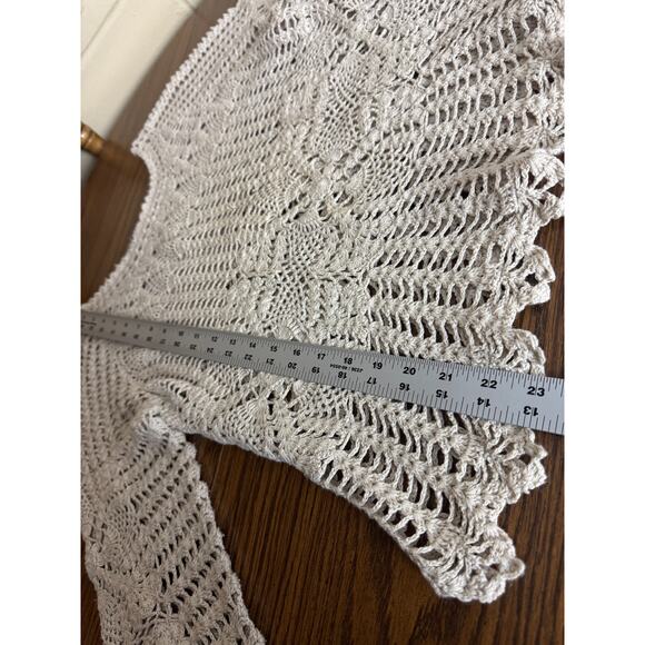 Vintage Tiara Crochet Sweater Y2K Boho Festival Knit Pullover Top M Cottage - Picture 10 of 10